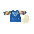 1-3M Long Sleeve Printed Long Sleeve Top with Yellow Bib - Woolworths