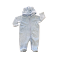 0-3M Light Blue Hooded Zipper Onesie - Cuddlesome