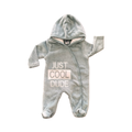 Newborn Green Just Cool Dude Fleece Size Snapper Onesie - Ackermans