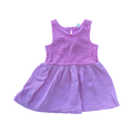 1-2Y Pink Summer Dress with Lace Detail and Muslin Look Skirt - Real Kids