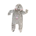3-6M Beige Bunny Fleece Hooded Onesie - Ackermans