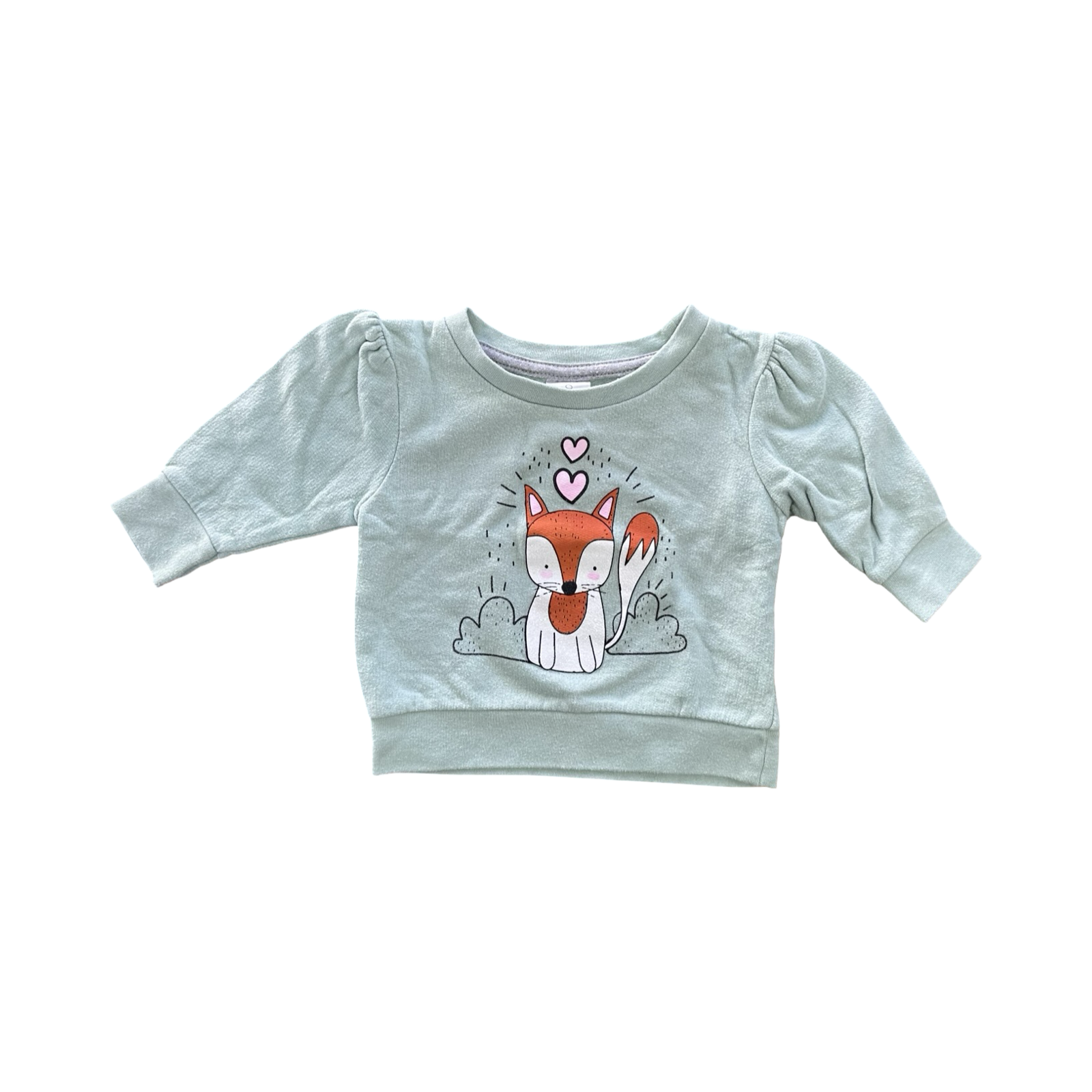 3-6M Green Fox Sweater Top - OneTwoThree
