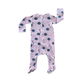 0-3M Peach & Black Cat Zipper Babygrow - Cotton On