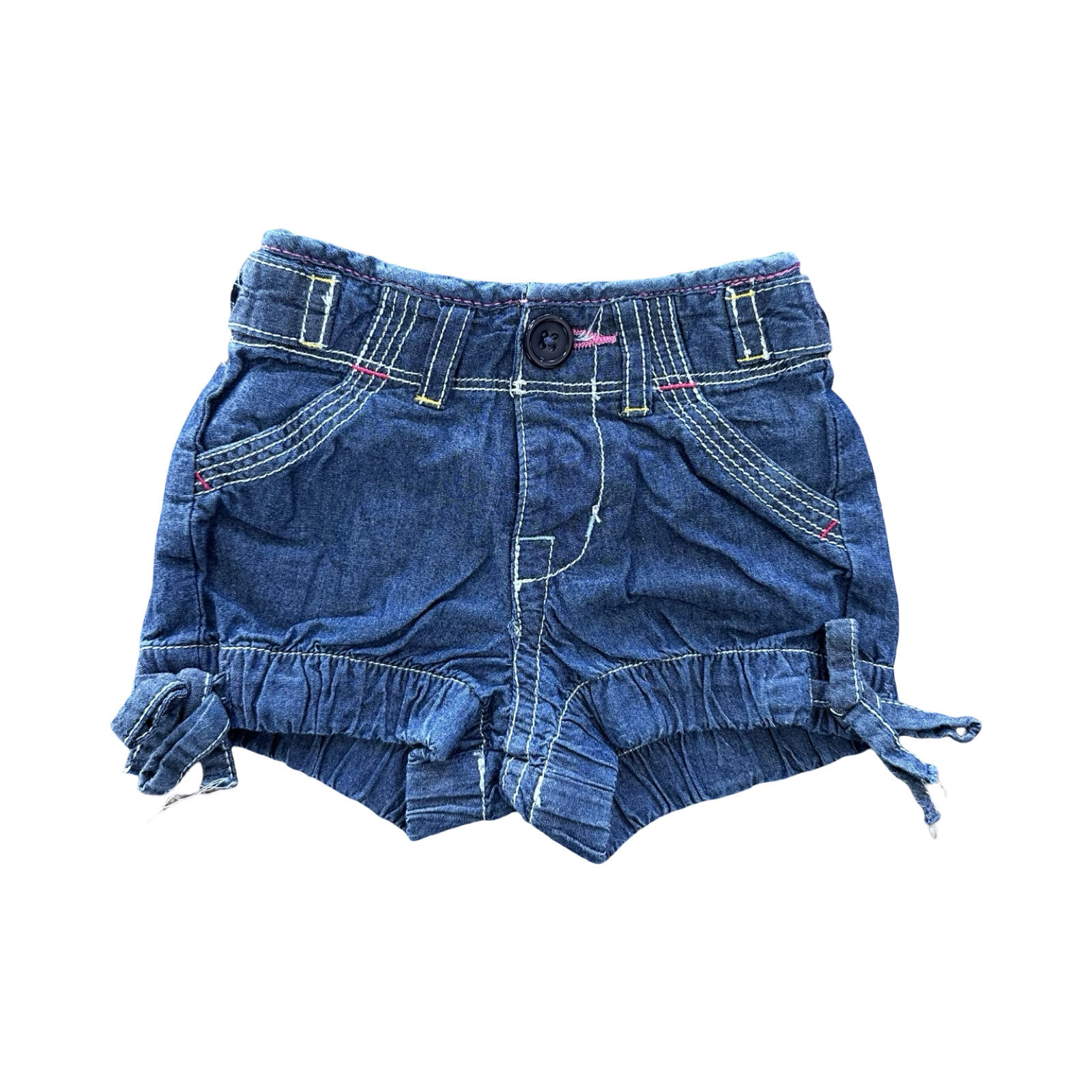 3-6M Chambray Elasticated Bloomer Style Shorts - OneTwoThree