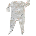 3-6M White Smiley Zipper Babygrow - Cotton On