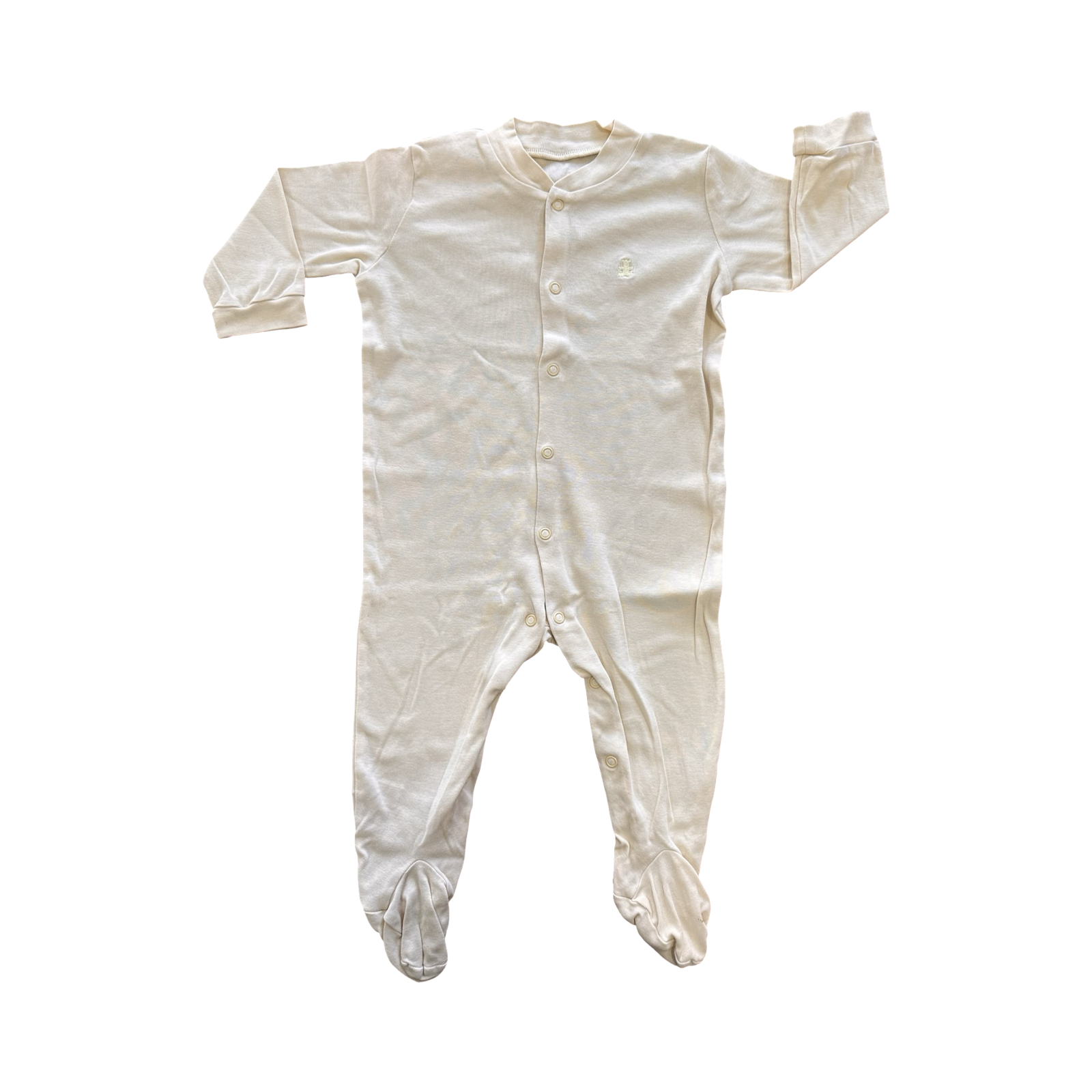 6-12M Yellow Cotton Snapper Babygrow - Woolworths
