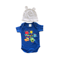 Newborn Blue Monster Gang Bodysuit with Beanie - Real Baby