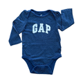 12-18M Navy & White Polkadot Long Sleeve Bodysuit - baby Gap