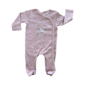 3-6M Brown Waffle Knit Happy Little Bear Babygrow - Woolworths