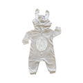3-6M Bunny Soft Touch Zip Onesie - Kids & Co