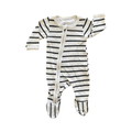 Newborn Black & White Stripe Side Zip Babygrow - Woolworths