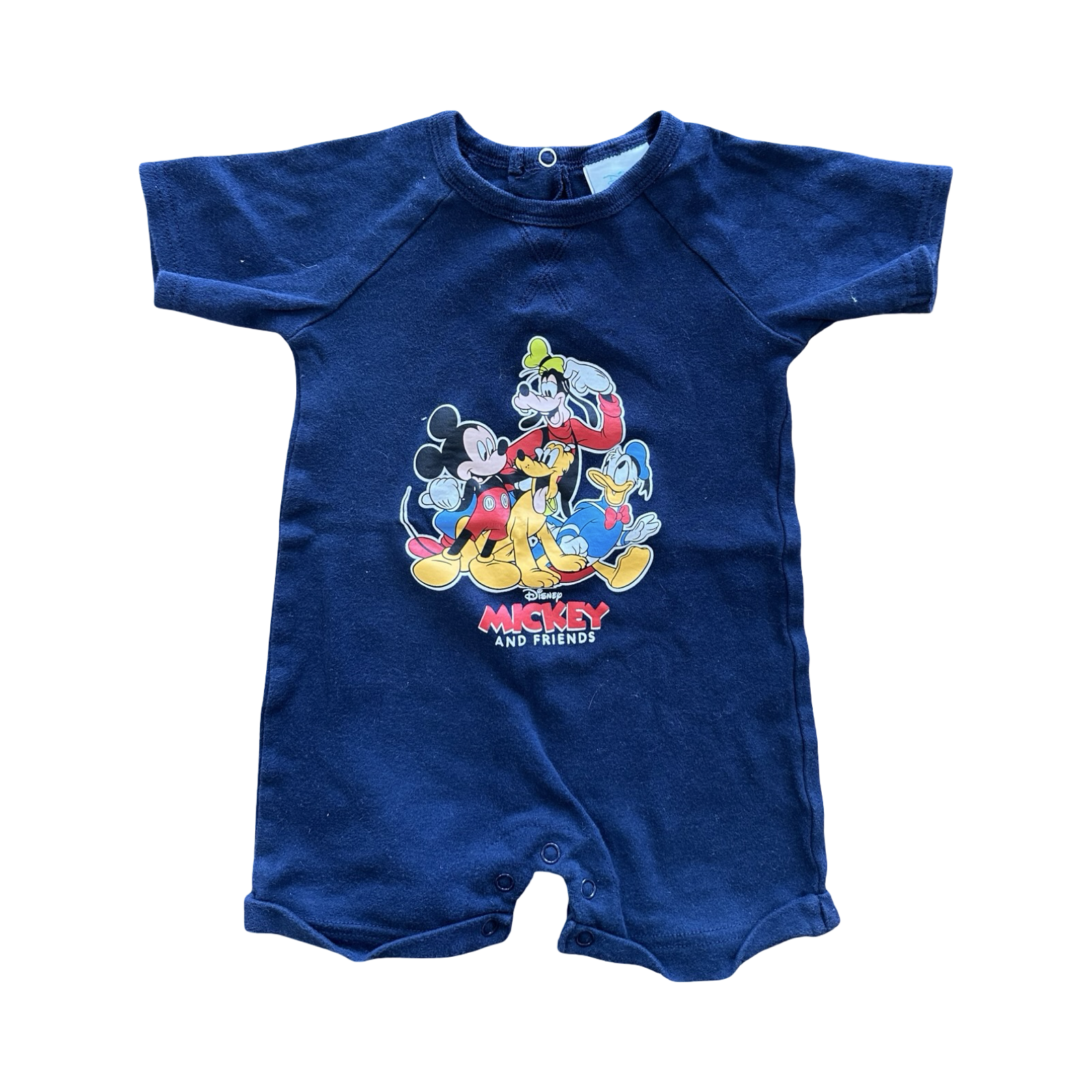 6-12M Navy Mickey & Friends Romper - Disney baby