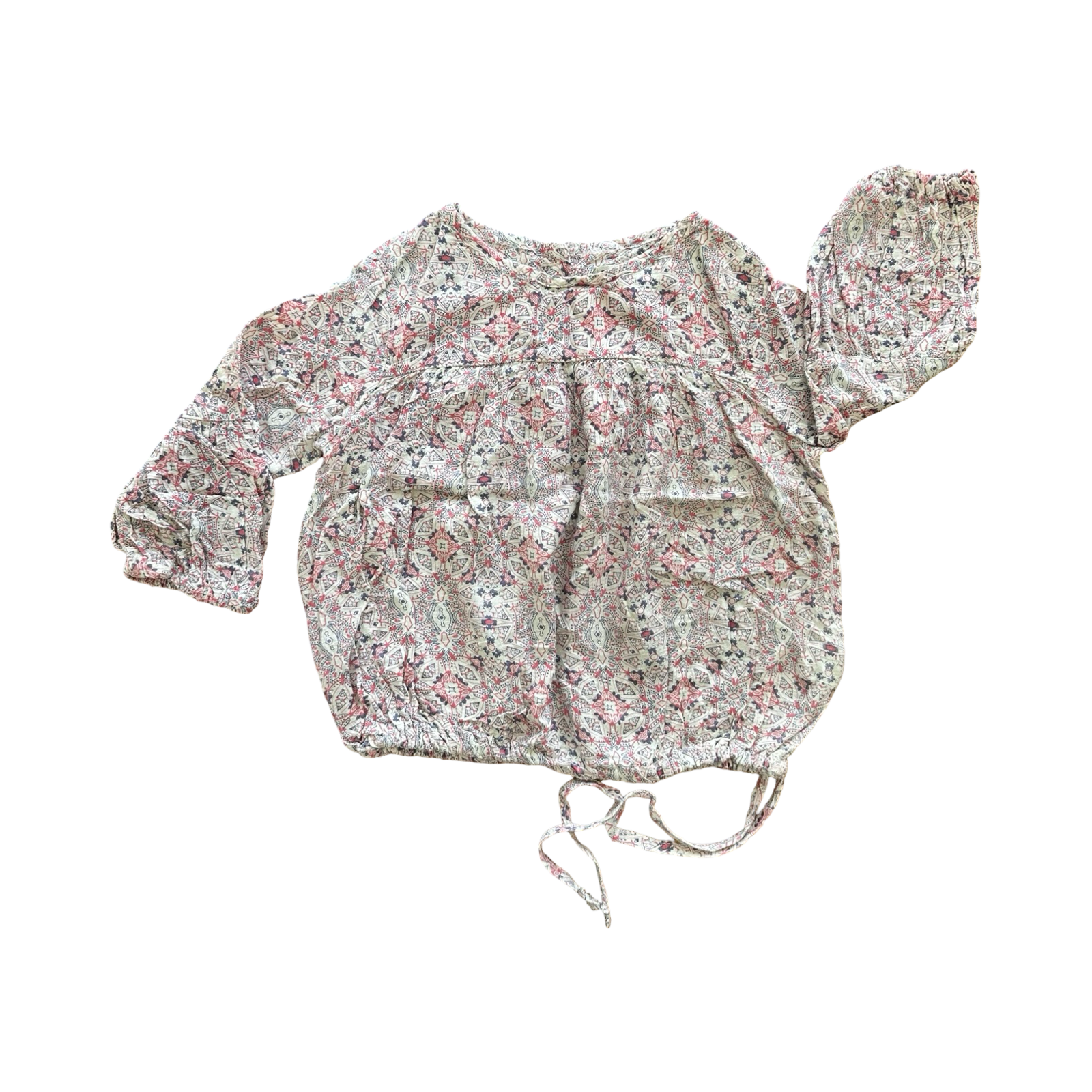 12-18M Patterned Cotton Blouse - Sticky Fudge