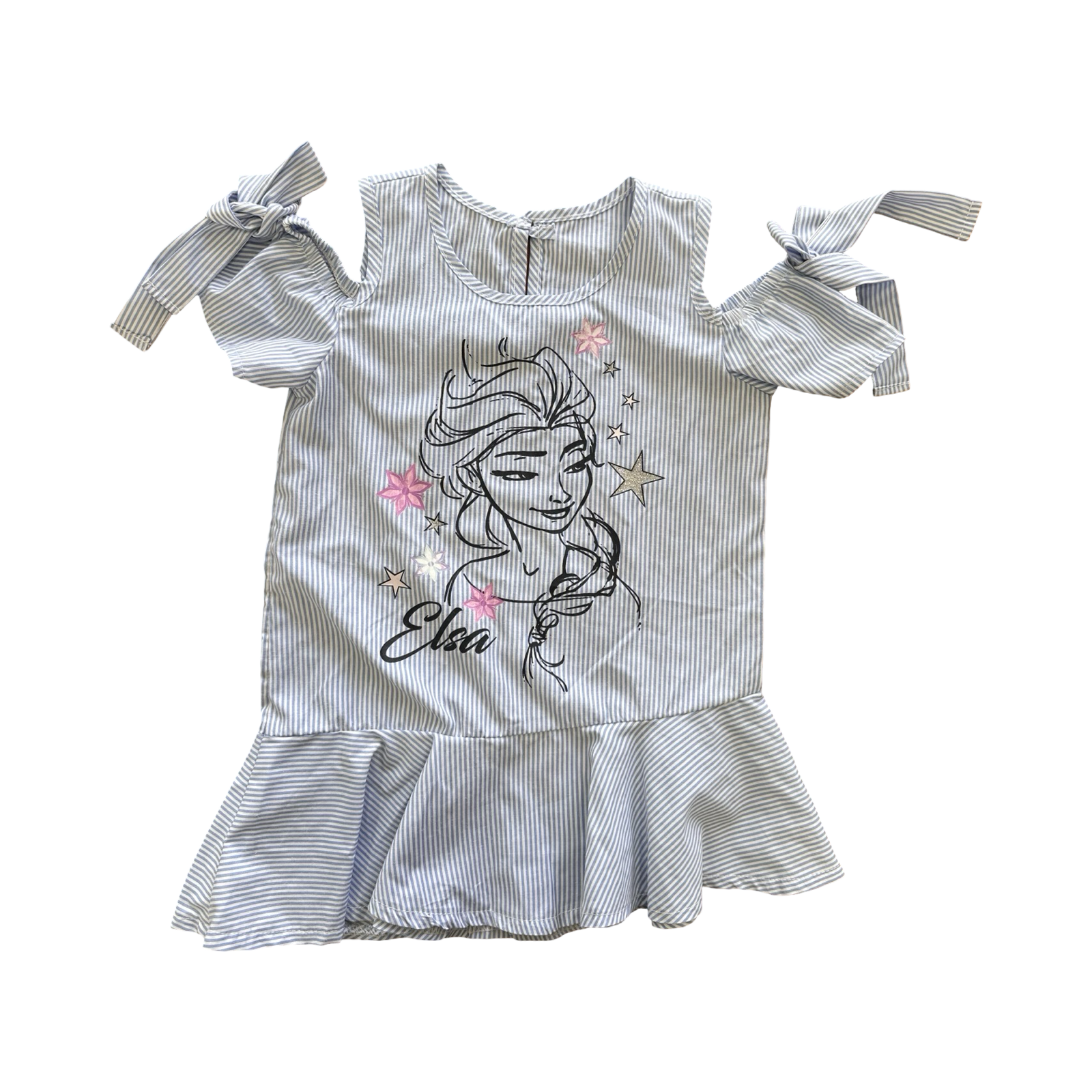 3-4Y Blue & White Elsa Beautiful Blouse - Disney
