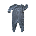 1-3M Grey Cotton Snapper Onesie - Woolworths