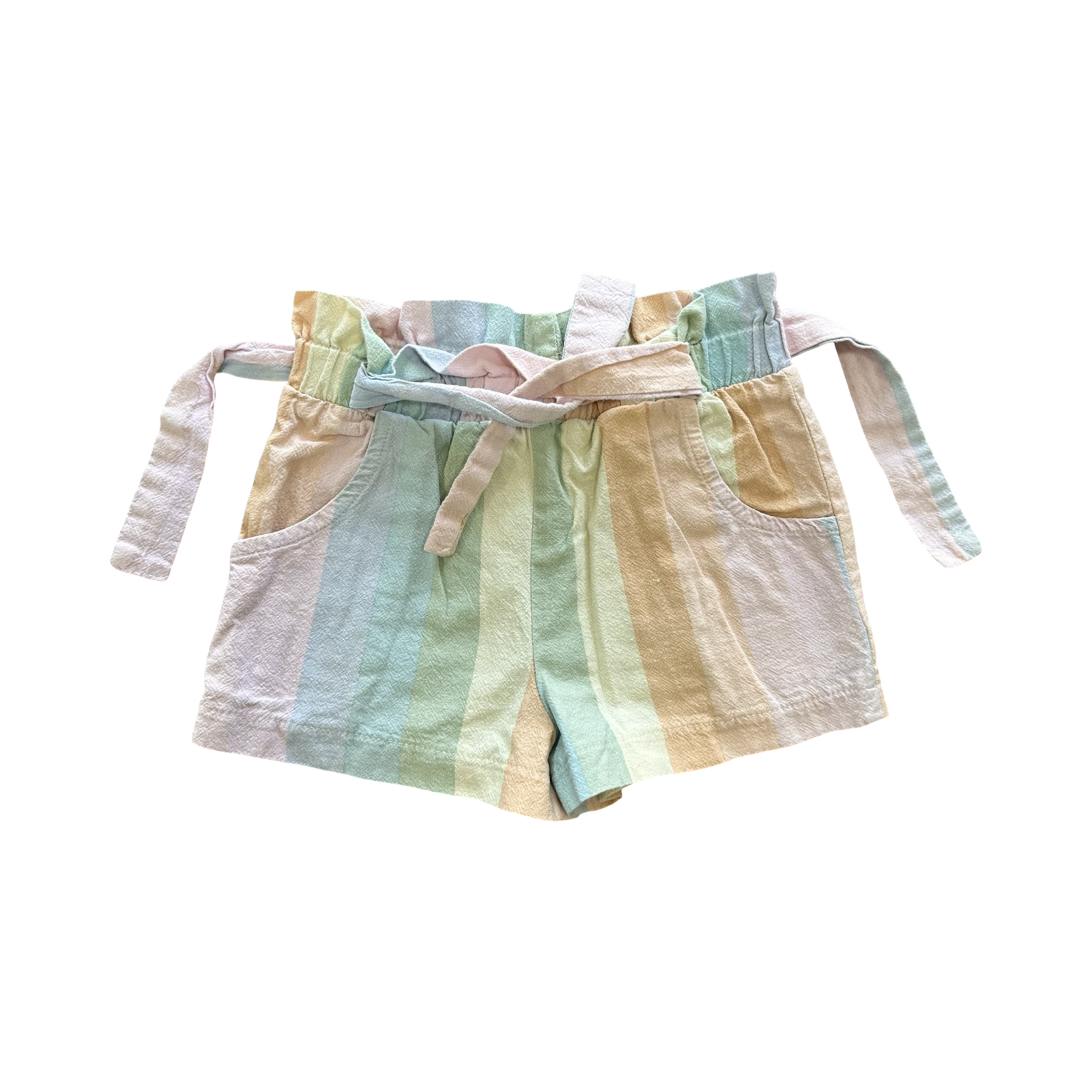 1-2Y Pastel Coloured Shorts with Attached Belt - Real Kids