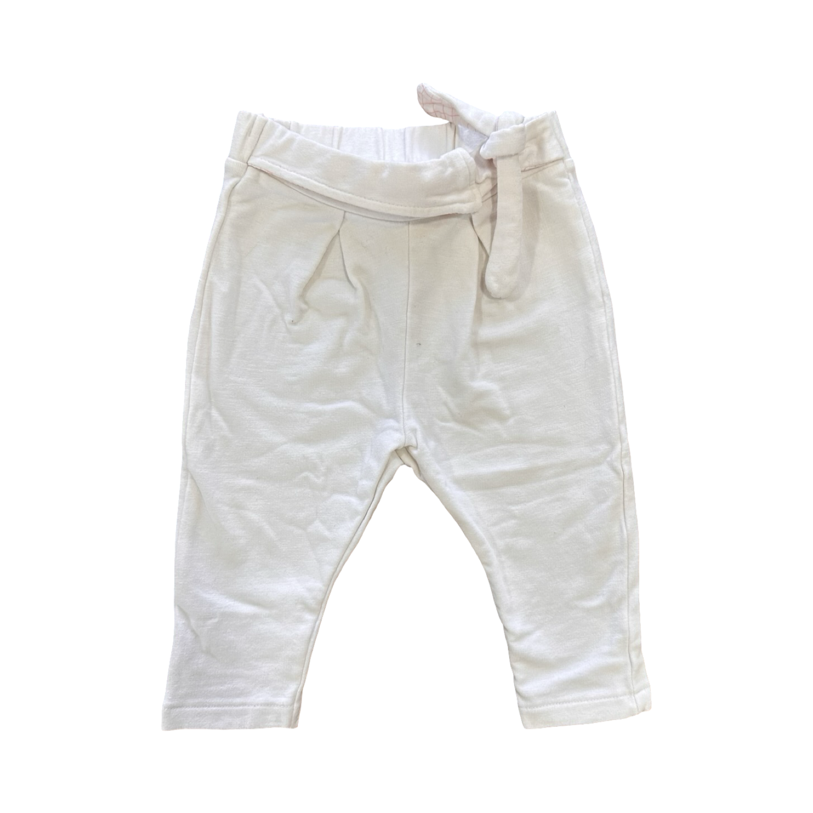 6-9M White Cute Styled Cotton Stretch Pants - Zara