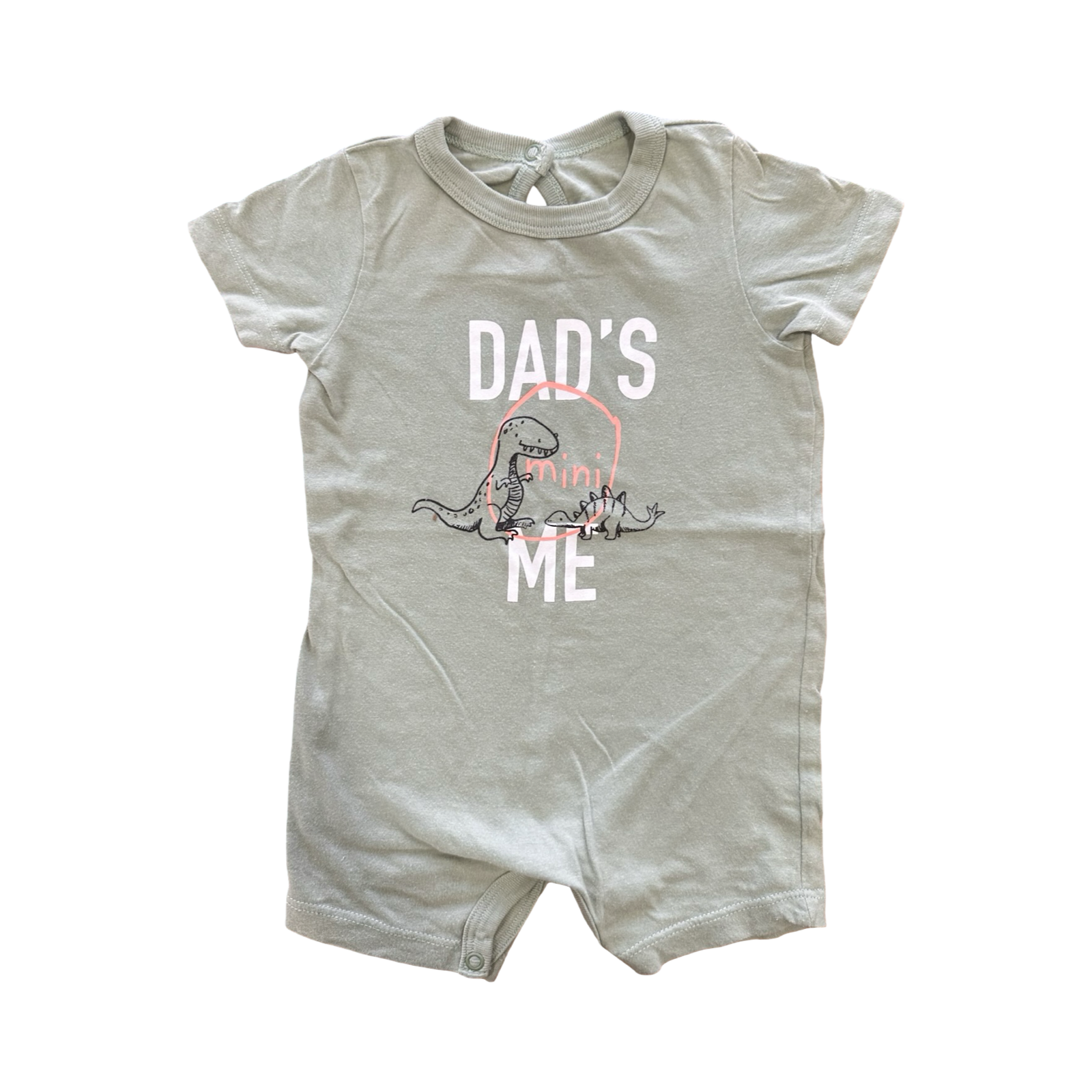 3-6M Dad's Mini Me Dino Romper - Woolworths