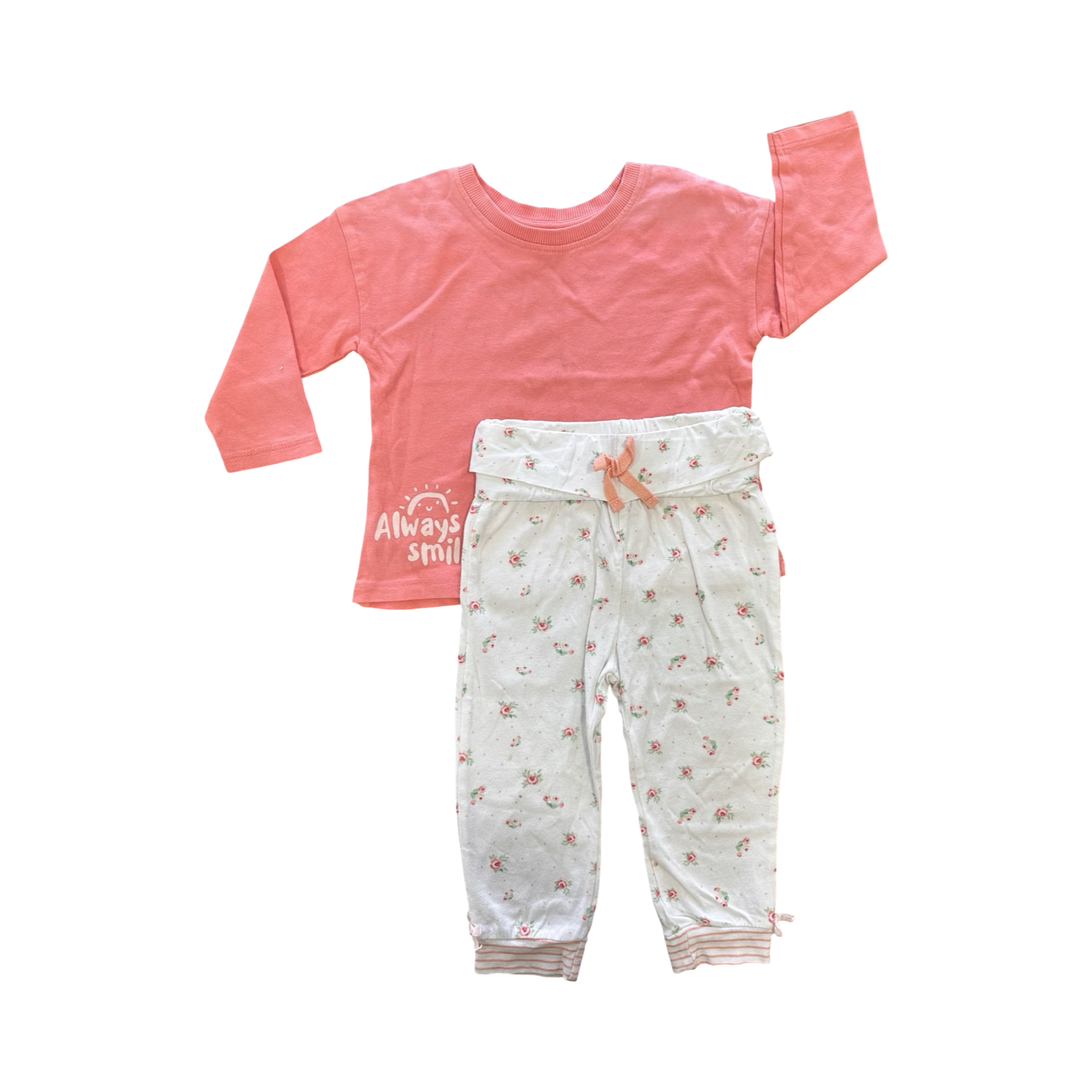 12-18M 2pc Pink & White Floral Outfit - Woolworths | Clicks