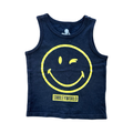 3-4Y Black & Yellow Printer Sleeveless Top - Smiley world