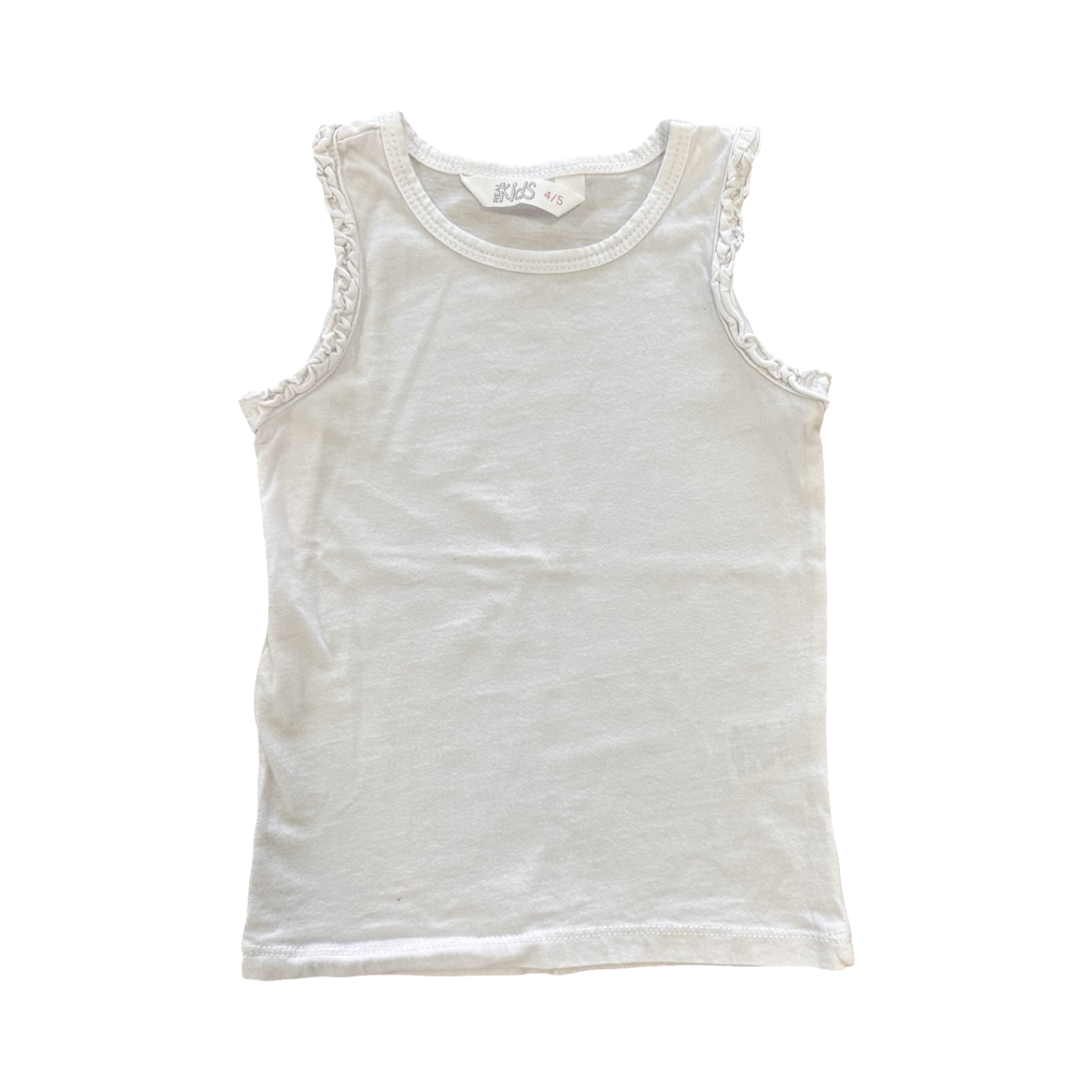 4-5Y White Sleeveless Top - Real kids