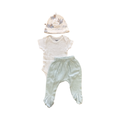 Newborn Green & White 2pc Baby Set with Aviation Beanie - Woolworths | Gerber