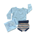 Newborn Multicolour & Blue 3pc Set with Soft Touch Blankie - Cotton On | Woolworths