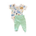 Newborn 2pc Green Dinosaur Set - Cuddlesome