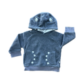 3-6M Grey Fleece Bear Hoodie - Woolworths