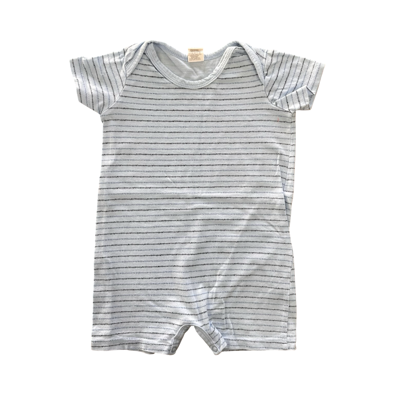 3-6M Blue Stripe Romper - Tiny Tots