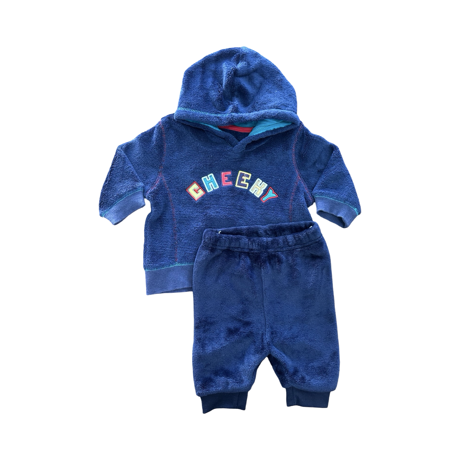 3-6M 2pc Navy Cheeky Winter Fleece Set - Goerge | Cuddlesome