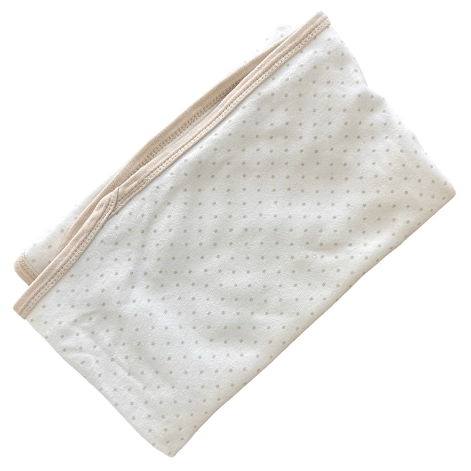 One Size White & Beige Polkadot Cuddlewrap - babysense