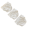 One Size 3pc White Reusable Cloth Nappies (No Inserts) Fleece Inner - Bump