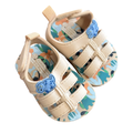 Size 1 Cream Dinosaur Sandals - Cuddlesome