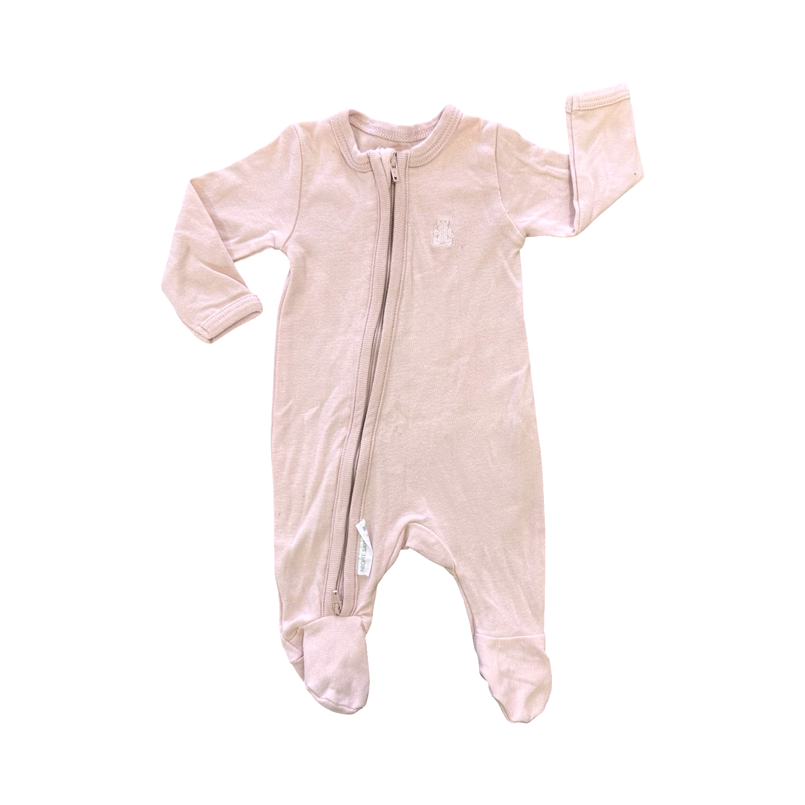 Newborn Pink Cotton Zipper Babygrow - Woolworths