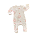Newborn White Floral Size Zipper Onesie - Woolworths