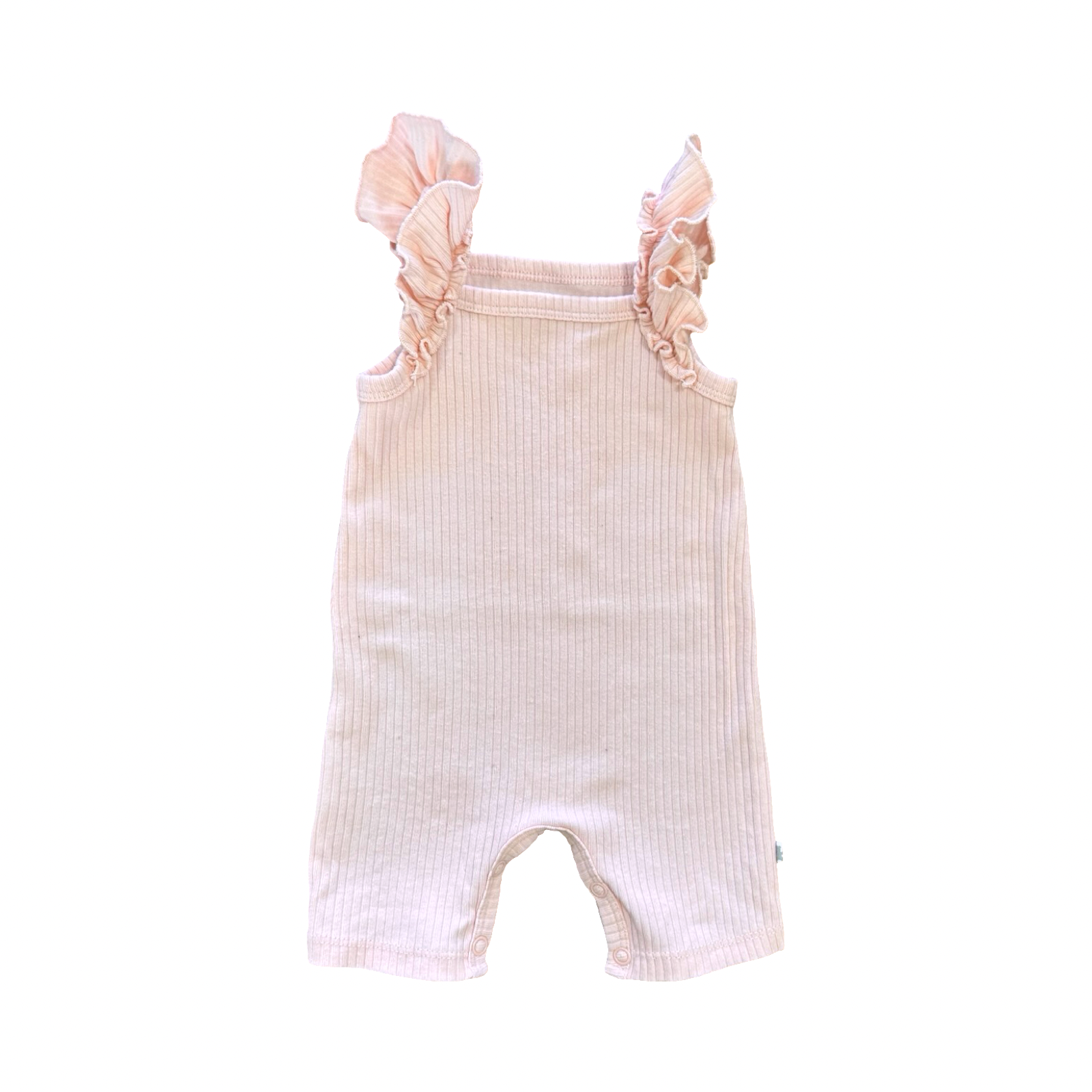 Newborn Pink Ribbed Bodysuit with Frill Arms - Woolworths