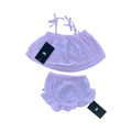 *NEW* Newborn 2pc Pink Cotton with Lace Detail Girl's Super Cute Outfit - Woolworths