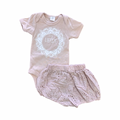 0-3M Pink "My Liefste" Girl's Lace Detail Outfit - VR
