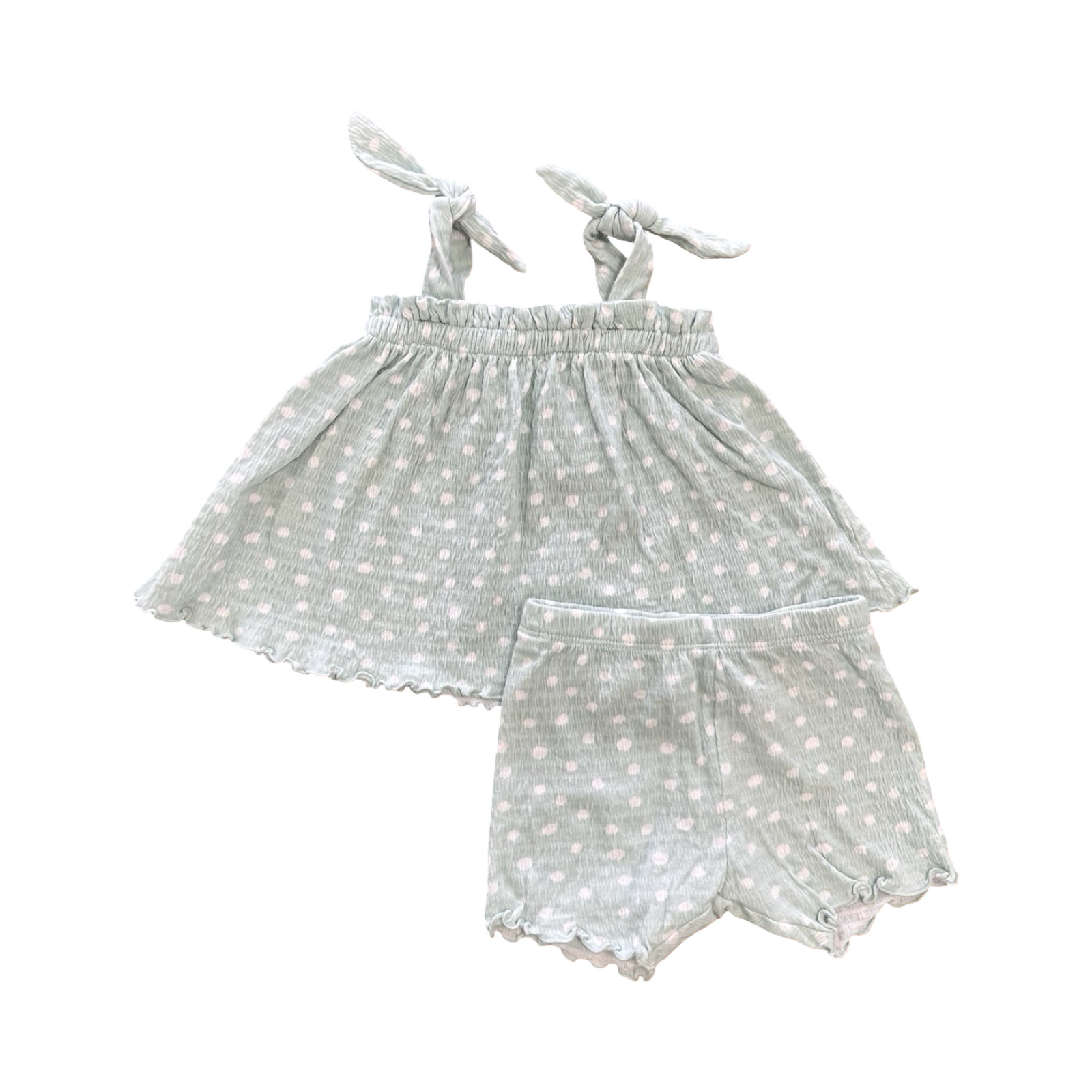 1-3M Green Polkadot Stretch Super Cute Girl's Outfit - Woolworths