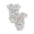 Newborn 2pc White Floral & Butterfly Bodysuits - Woolworths