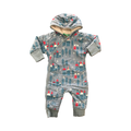 0-3M Blue Winter Super Warm Bear Fleece Lined Bodysuit - Little green radicals