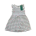*NEW* 2-4Y White & Navy Stripe Heart Summer Cotton Dress - H & M