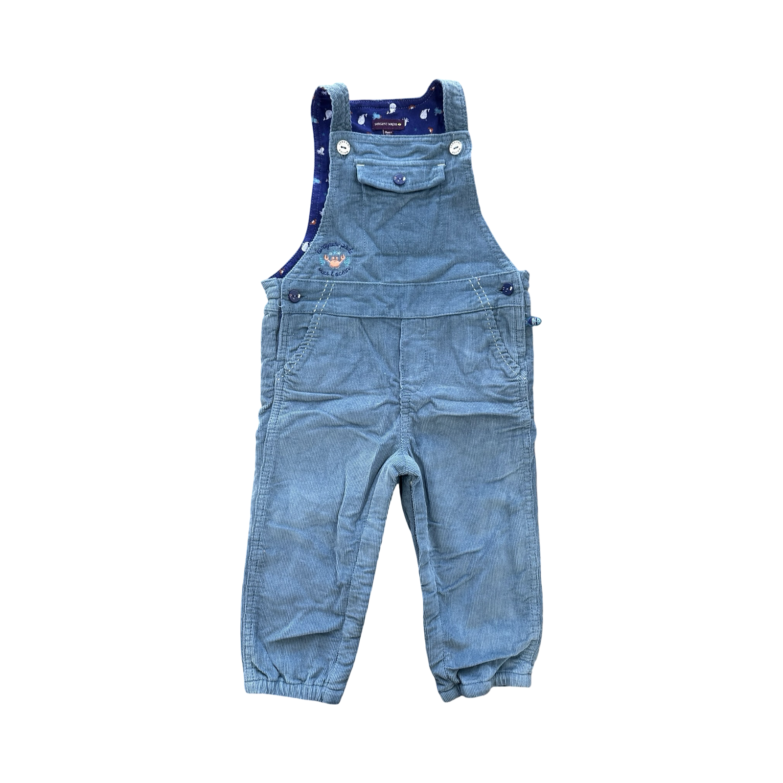 24M Dark Turquoise Corduroy Dungaree - Sergent Major