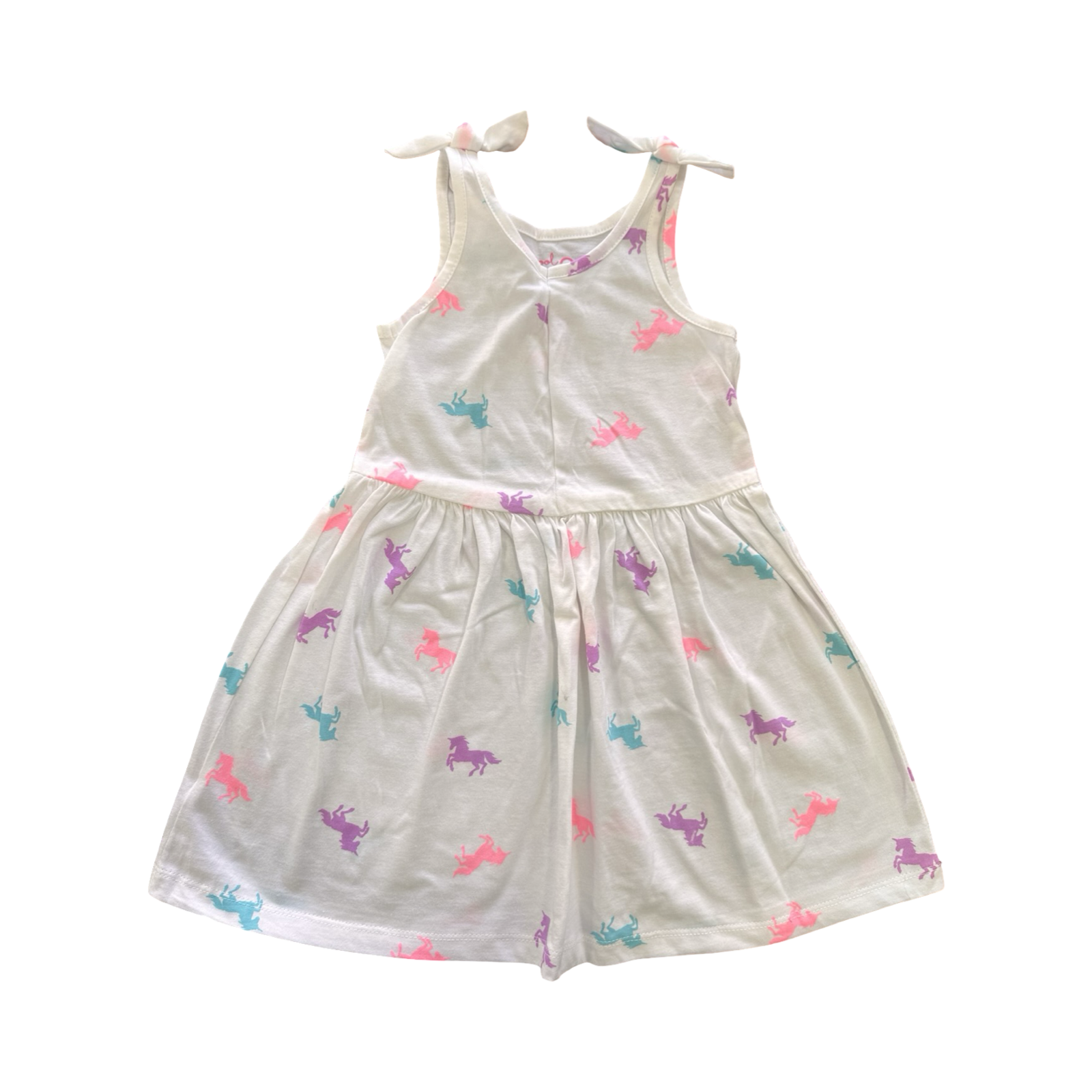 *NEW* 2Y White Unicorn Cotton Summer Dress - Woolworths