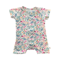 0-3M Floral Magnetic Short Romper - Magnetic Munchkin
