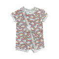 3-6M Grey Rainbow Side Zipper Romper - Cotton On
