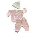 1-3M Pink Bunny Swester Set & Beanie - Woolworths