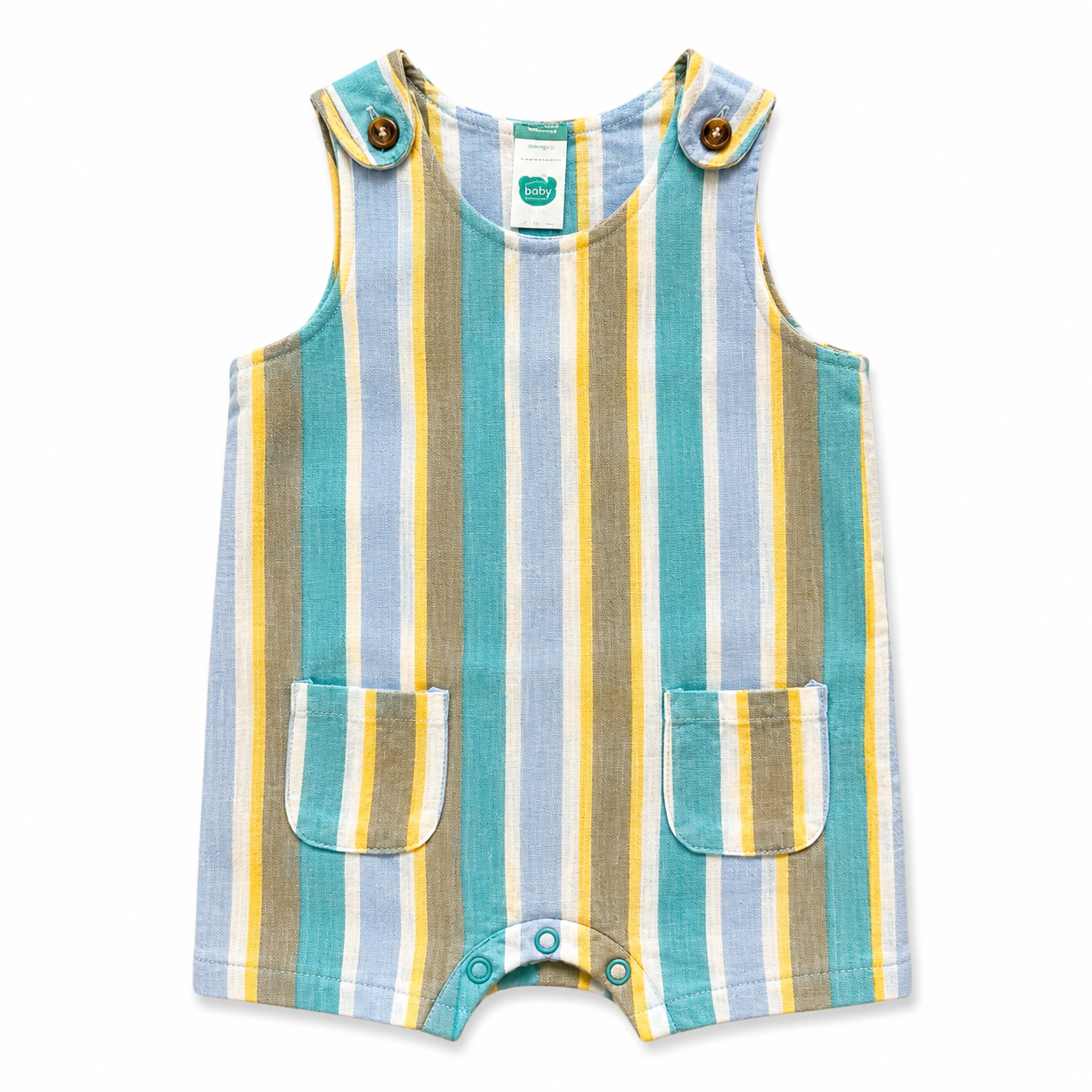 3-6M Striped Romper with 2 Pockets - Ackermans