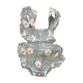 3-6M Teal Daisy Baby Fancy Romper